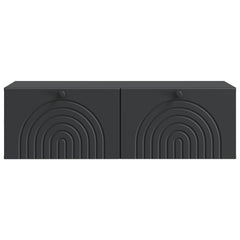 vidaXL Wall-Mounted TV Cabinet Black 99 x 41 x 30 cm Engineered Wood 6