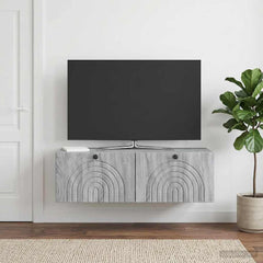 vidaXL Wall-Mounted TV Cabinet Grey Sonoma 99 x 41 x 30 cm 4