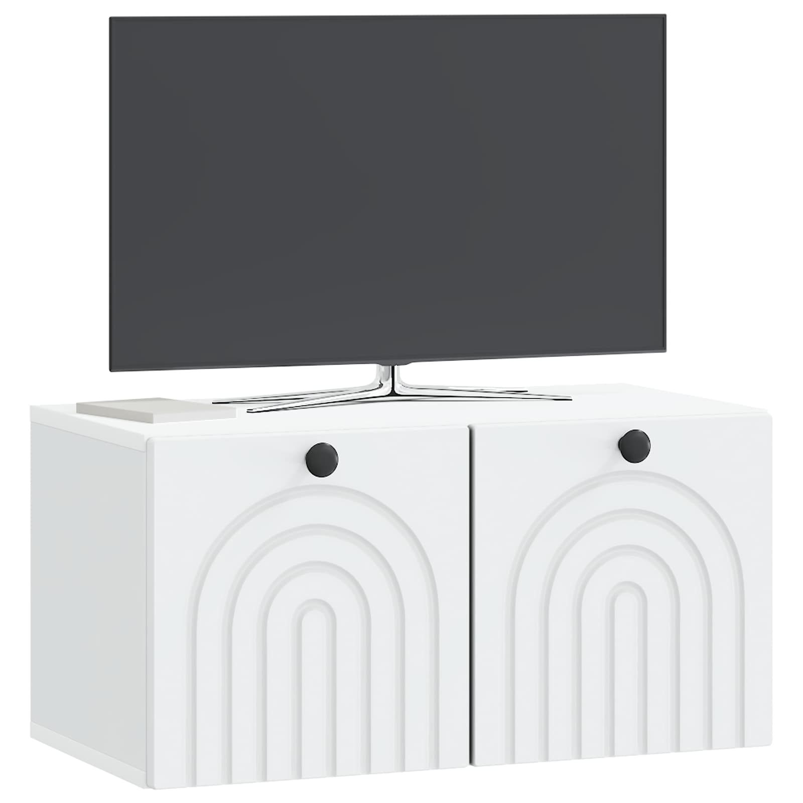 vidaXL Wall-Mounted TV Cabinet White 59.5 x 31 x 30 cm Engineered Wood 3