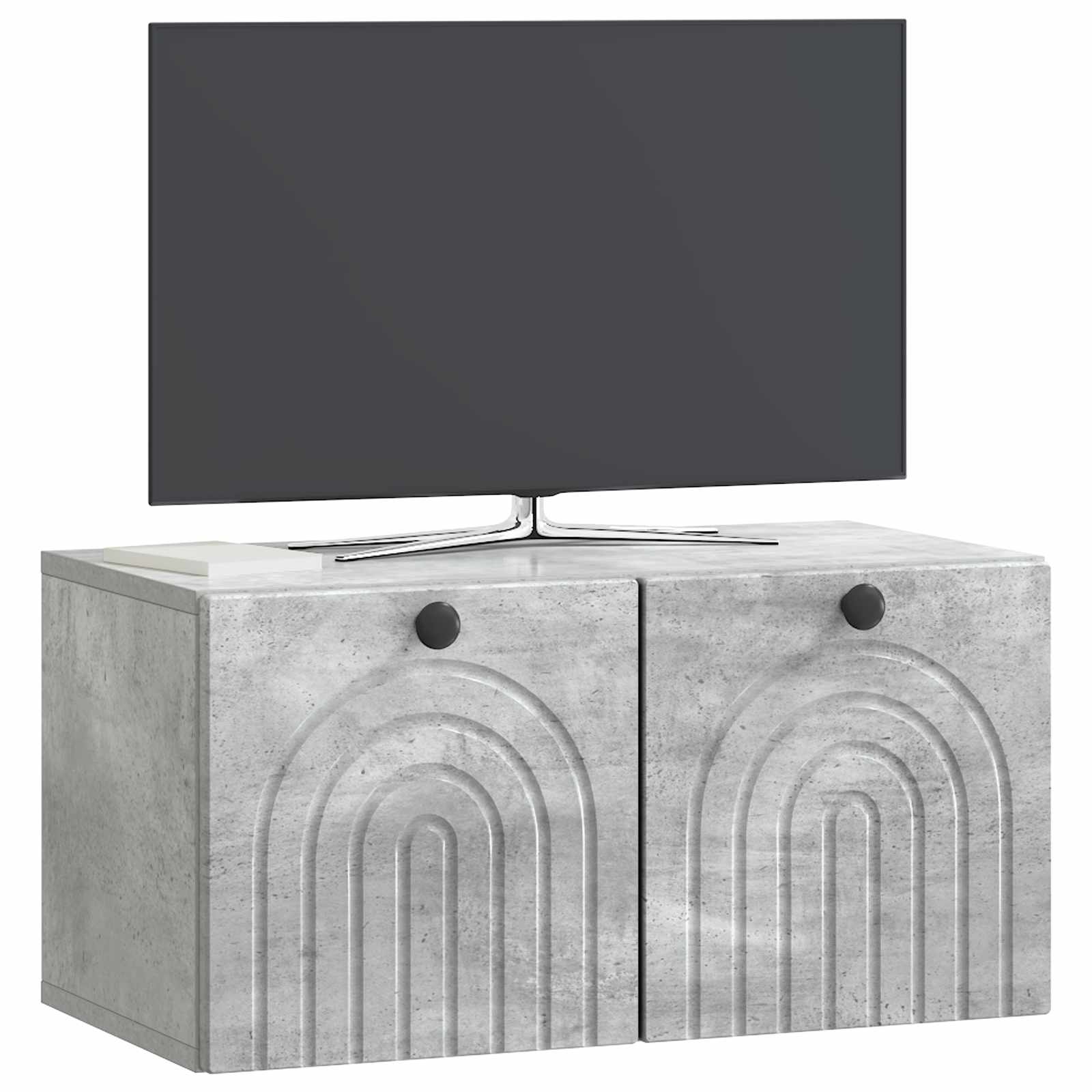 vidaXL Wall-Mounted TV Cabinet Concrete Grey 59.5 x 31 x 30 cm 3