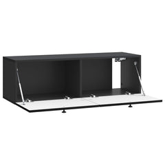 vidaXL Wall-Mounted TV Cabinet Black 98 x 31 x 30 cm Engineered Wood 5