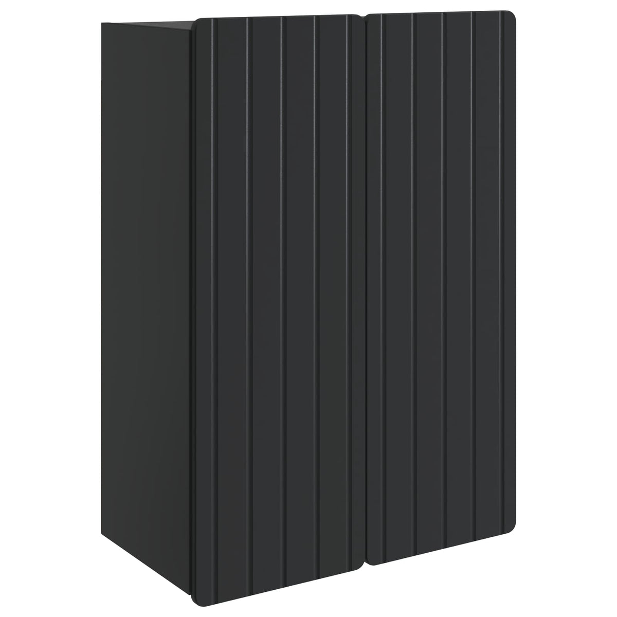Wall-Mounted Cabinet Black Engineered Wood, image 2