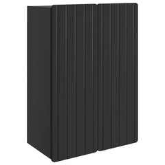 Wall-Mounted Cabinet Black Engineered Wood, image 2