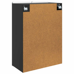 Wall-Mounted Cabinet Black Engineered Wood, image 6