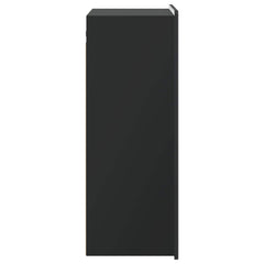 Wall-Mounted Cabinet Black Engineered Wood, image 5