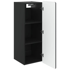 vidaXL Wall-Mounted Cabinet Black 33 x 34.5 x 94 cm Engineered Wood 3