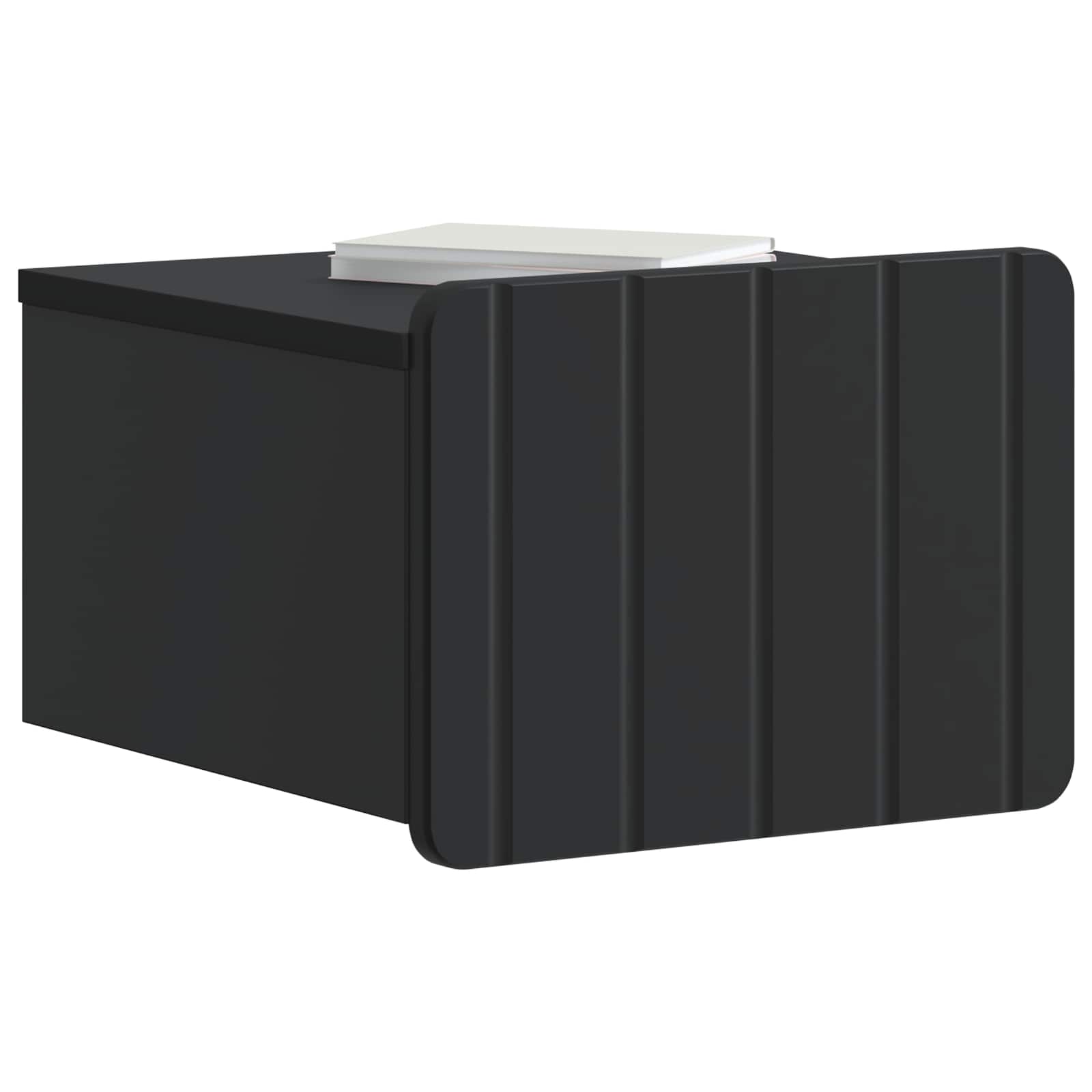 vidaXL Wall-Mounted Bedside Cabinet Black 33 x 34.5 x 24 cm 3