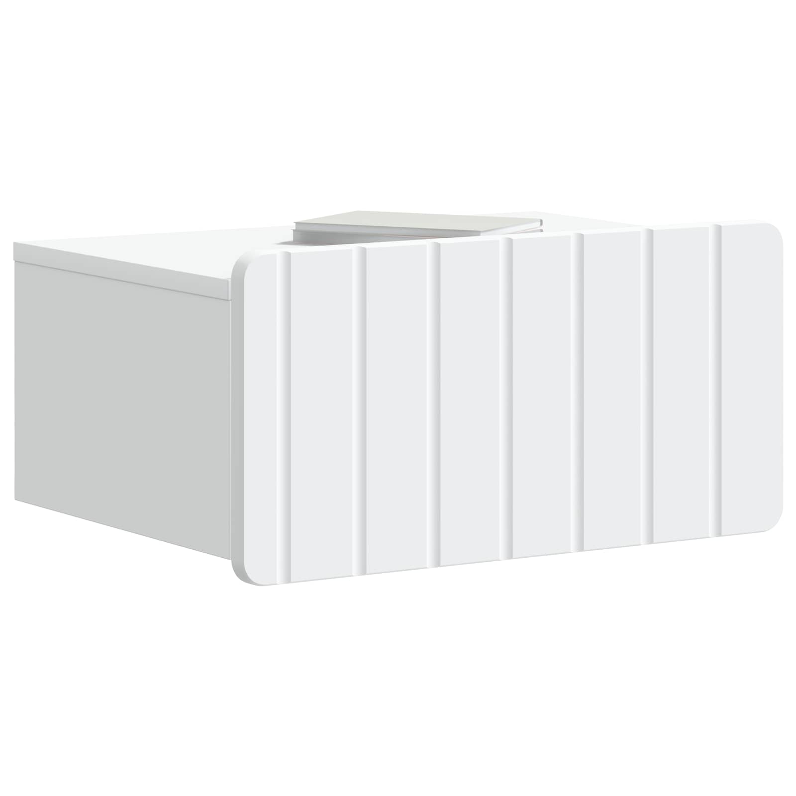 vidaXL Wall-Mounted Bedside Cabinet White 49 x 34.5 x 24 cm 3