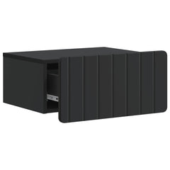 vidaXL Wall-Mounted Bedside Cabinet Black 49 x 34.5 x 24 cm 4