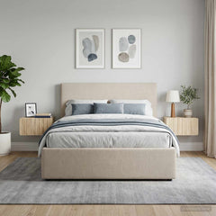 Wall-Mounted Bedside Cabinet in Sonoma Oak