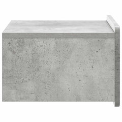 vidaXL Wall-Mounted Bedside Cabinet Concrete Grey 49 x 34.5 x 24 cm 6