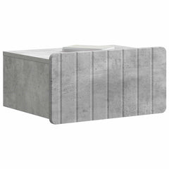 vidaXL Wall-Mounted Bedside Cabinet 2 pcs Concrete Grey 3