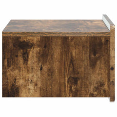 vidaXL Wall-Mounted Bedside Cabinet Smoked Oak 49 x 34.5 x 24 cm 6