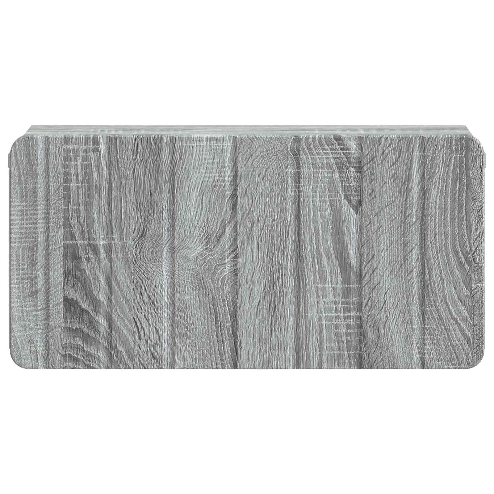 vidaXL Wall-Mounted Bedside Cabinet Grey Sonoma 49 x 34.5 x 24 cm 5
