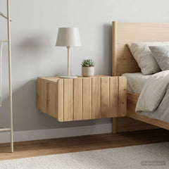 vidaXL Wall-Mounted Bedside Cabinet 2 pcs Artisan Oak 4