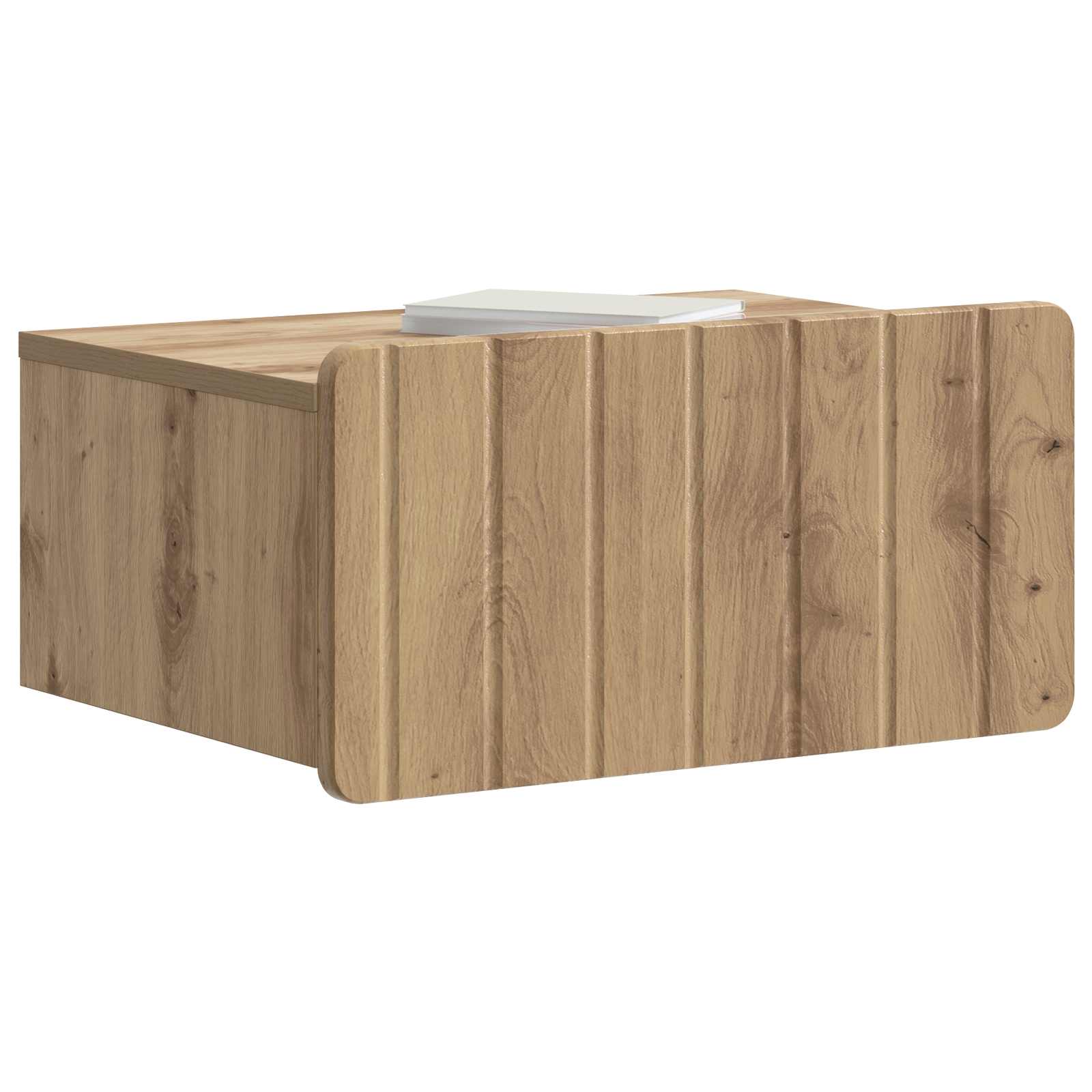 vidaXL Wall-Mounted Bedside Cabinet 2 pcs Artisan Oak 3