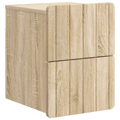 vidaXL Wall-Mounted Bedside Cabinet Sonoma Oak 33 x 34.5 x 43 cm 2