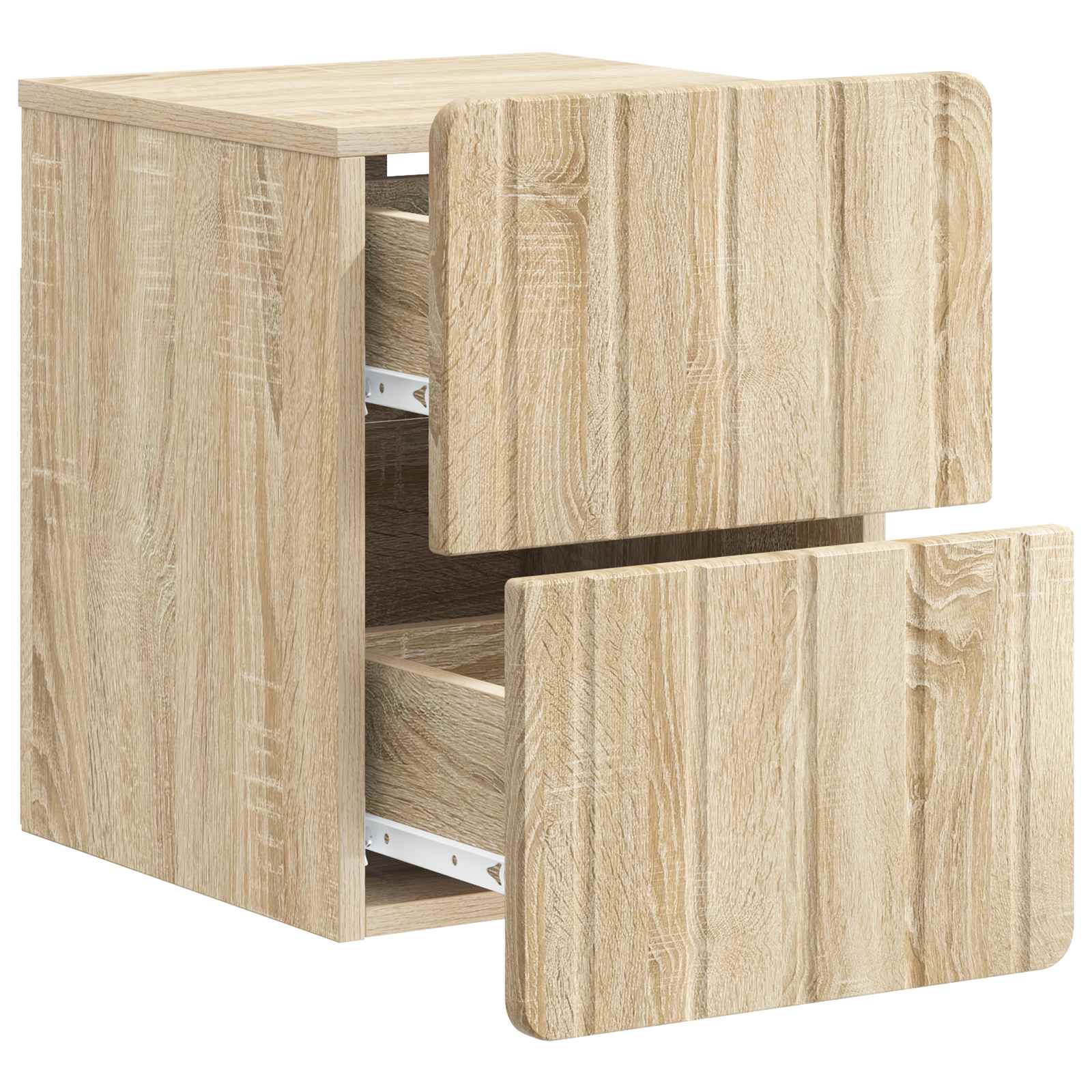 vidaXL Wall-Mounted Bedside Cabinet Sonoma Oak 33 x 34.5 x 43 cm 4
