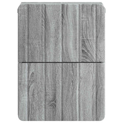 vidaXL Wall-Mounted Bedside Cabinet Grey Sonoma 33 x 34.5 x 43 cm 5