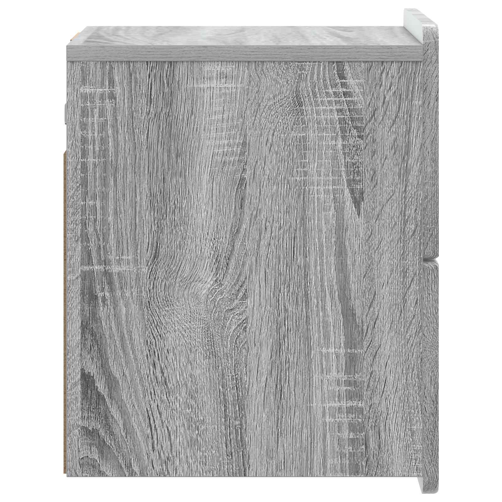 vidaXL Wall-Mounted Bedside Cabinet Grey Sonoma 33 x 34.5 x 43 cm 6