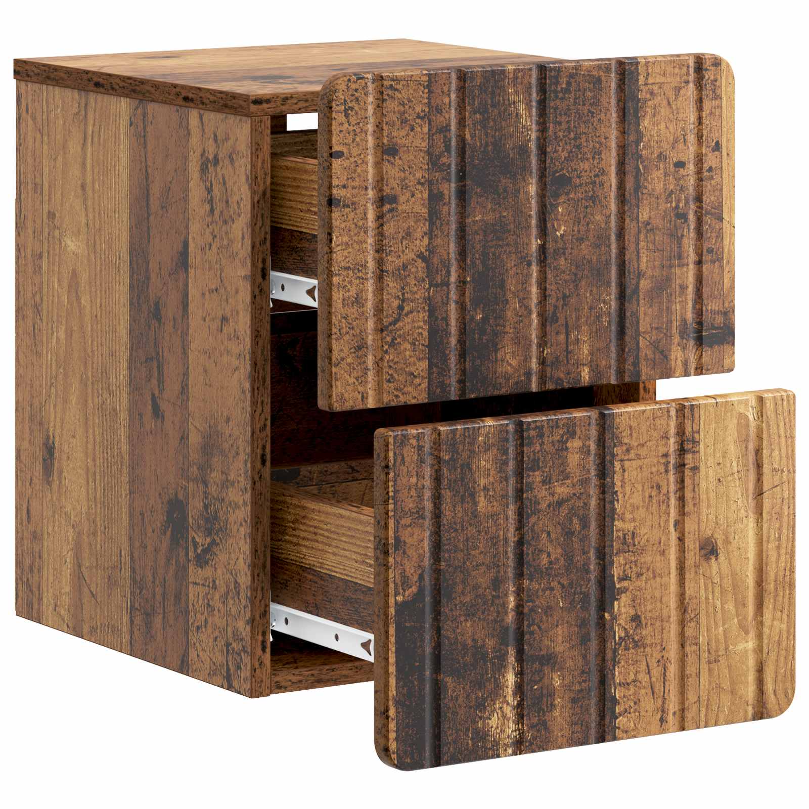 vidaXL Wall-Mounted Bedside Cabinet Old Wood 33 x 34.5 x 43 cm 4