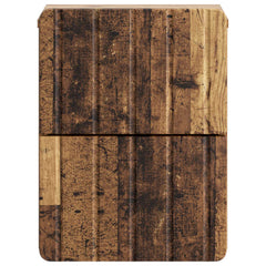 vidaXL Wall-Mounted Bedside Cabinet Old Wood 33 x 34.5 x 43 cm 5