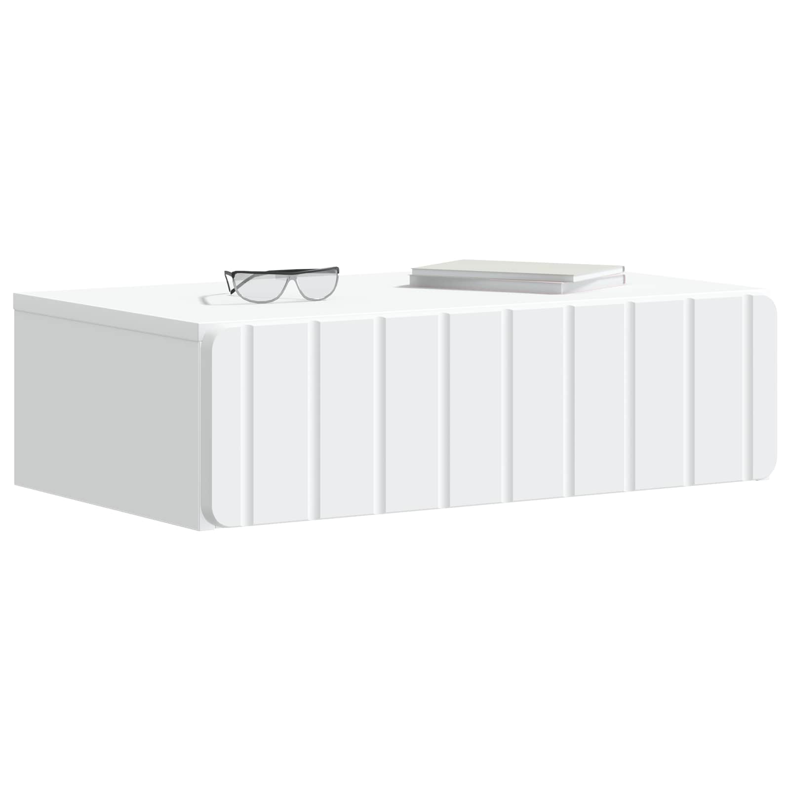 vidaXL Wall-Mounted Side Table White 59 x 34.5 x 17 cm Engineered Wood 3