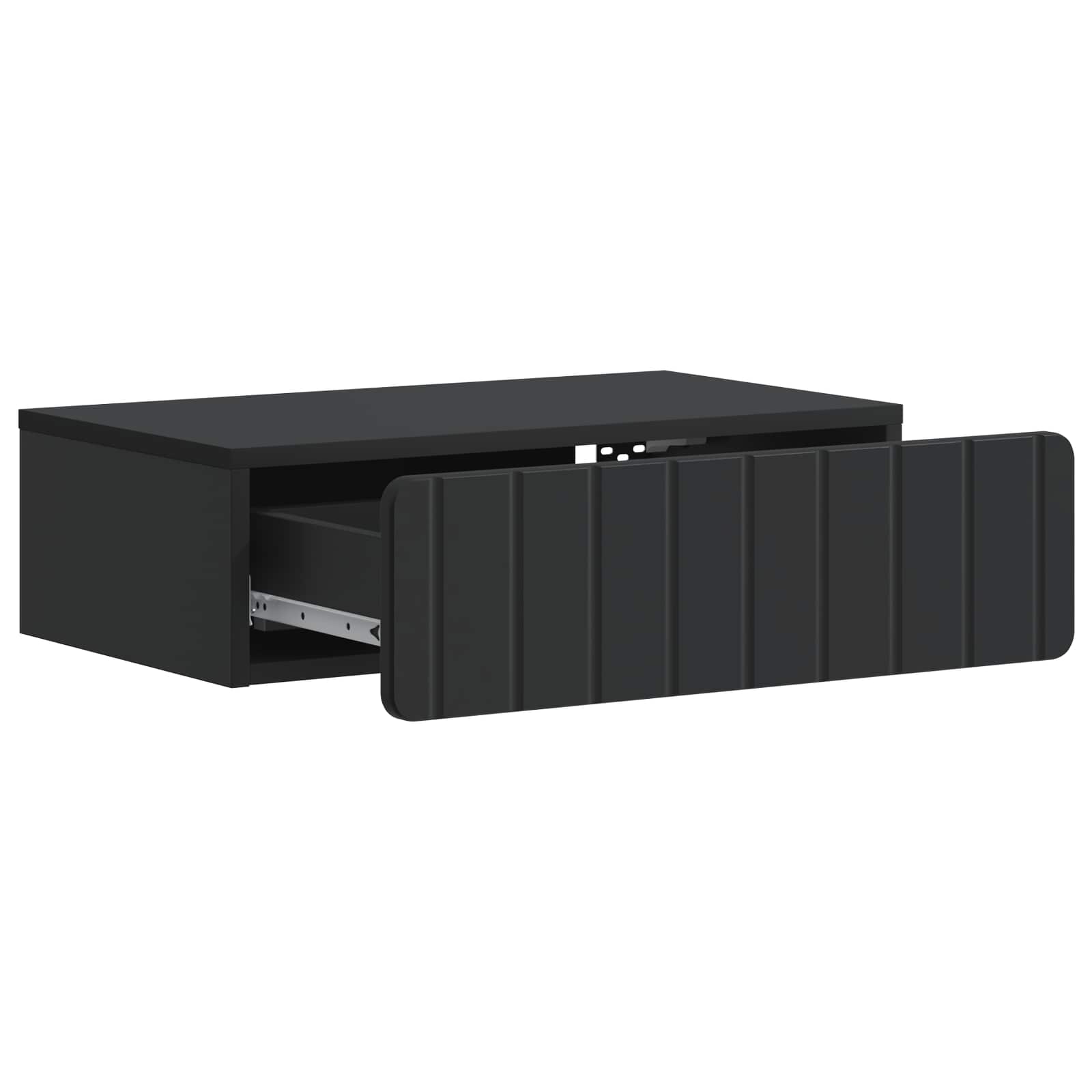 vidaXL Wall-Mounted Side Table Black 59 x 34.5 x 17 cm Engineered Wood 4