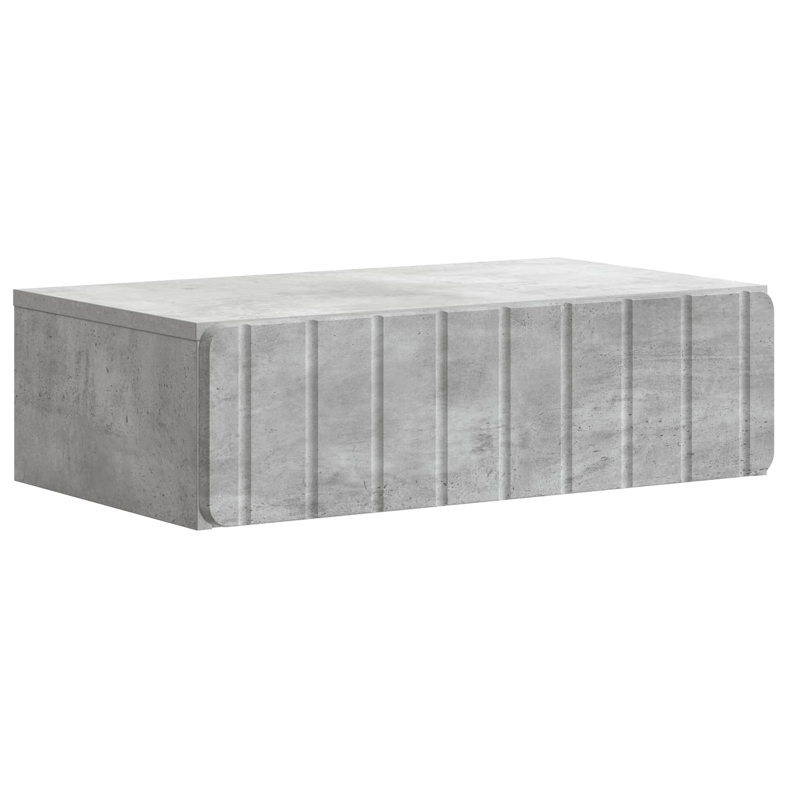 vidaXL Wall-Mounted Side Table Concrete Grey 59 x 34.5 x 17 cm 2