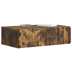vidaXL Wall-Mounted Side Table Smoked Oak 59 x 34.5 x 17 cm 3