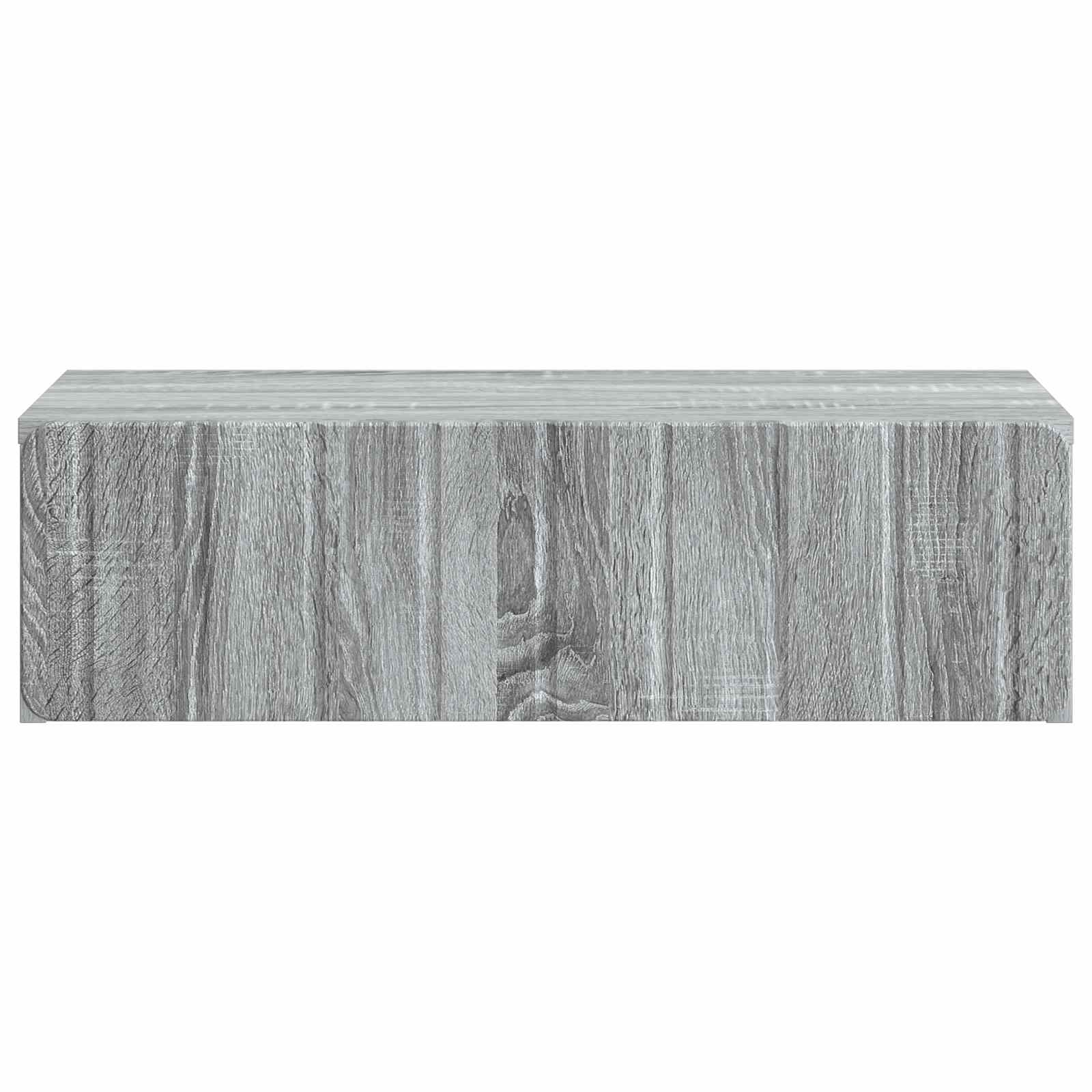 vidaXL Wall-Mounted Side Table Grey Sonoma 59 x 34.5 x 17 cm 5