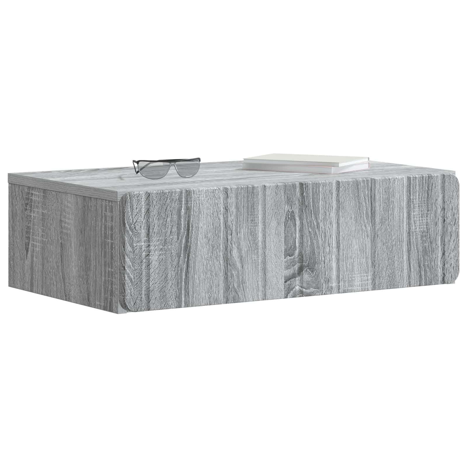 vidaXL Wall-Mounted Side Table Grey Sonoma 59 x 34.5 x 17 cm 3
