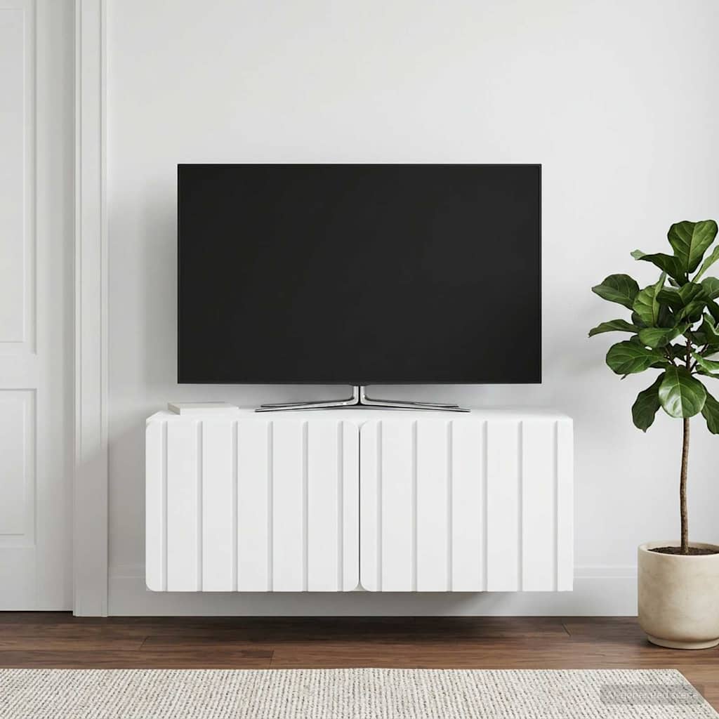 vidaXL Wall-Mounted TV Cabinet 78.5 x 41 x 30 cm White Engineered Wood 4