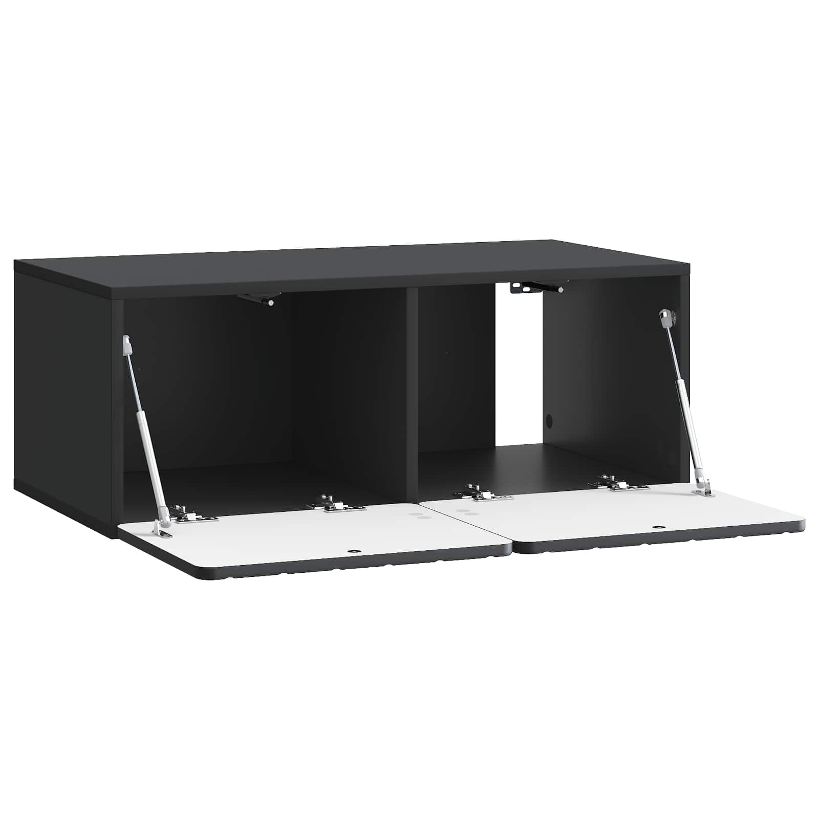 vidaXL Wall-Mounted TV Cabinet 78.5 x 41 x 30 cm Black Engineered Wood 5