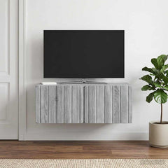 vidaXL Wall-Mounted TV Cabinet 78.5 x 41 x 30 cm Grey Sonoma 4