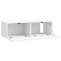 vidaXL Wall-Mounted TV Cabinet 98 x 41 x 30 cm White Engineered Wood 5