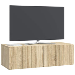 vidaXL Wall-Mounted TV Cabinet 98 x 41 x 30 cm Sonoma Oak 3