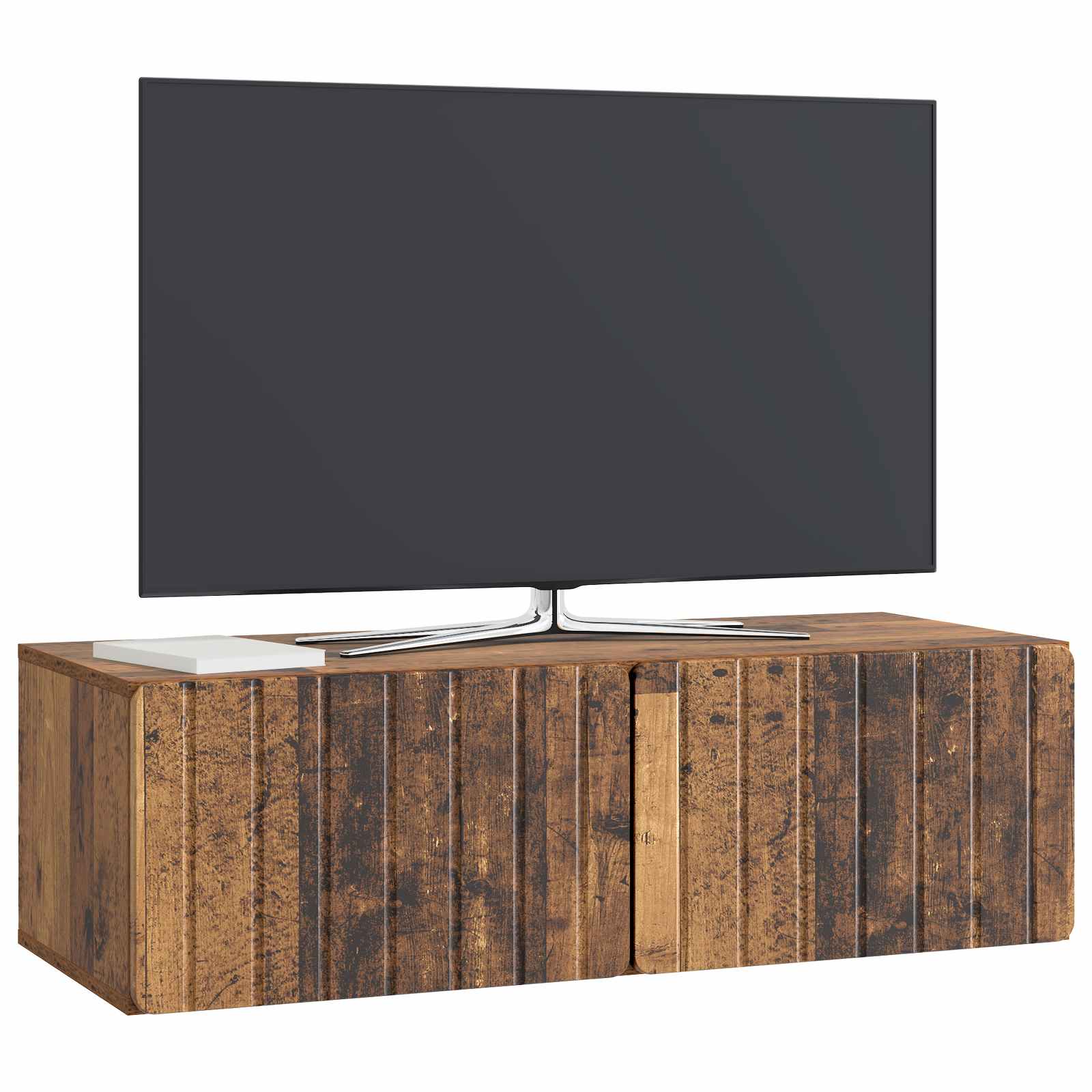 vidaXL Wall-Mounted TV Cabinet 98 x 41 x 30 cm Old Wood 3