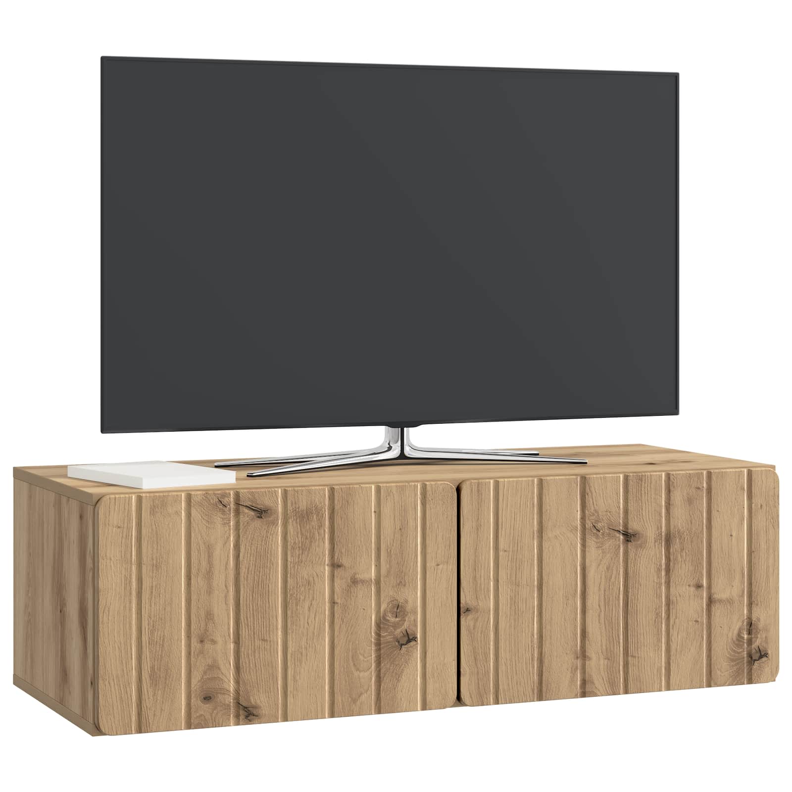 vidaXL Wall-Mounted TV Cabinet 98 x 41 x 30 cm Artisan Oak 3