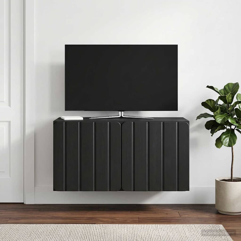 Wall-Mounted TV Cabinet 59.5 x 31 x 30 cm Black