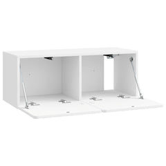 vidaXL Wall-Mounted TV Cabinet 78.5 x 31 x 30 cm High Gloss White 5