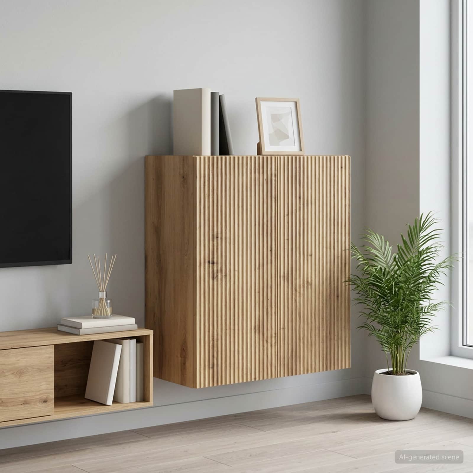 vidaXL Wall-Mounted Cabinet 59 x 31 x 60 cm Engineered Wood 1