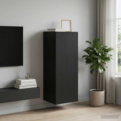 Wall-Mounted Cabinet Engineered Wood Depth 34.5 cm Black 33 cm