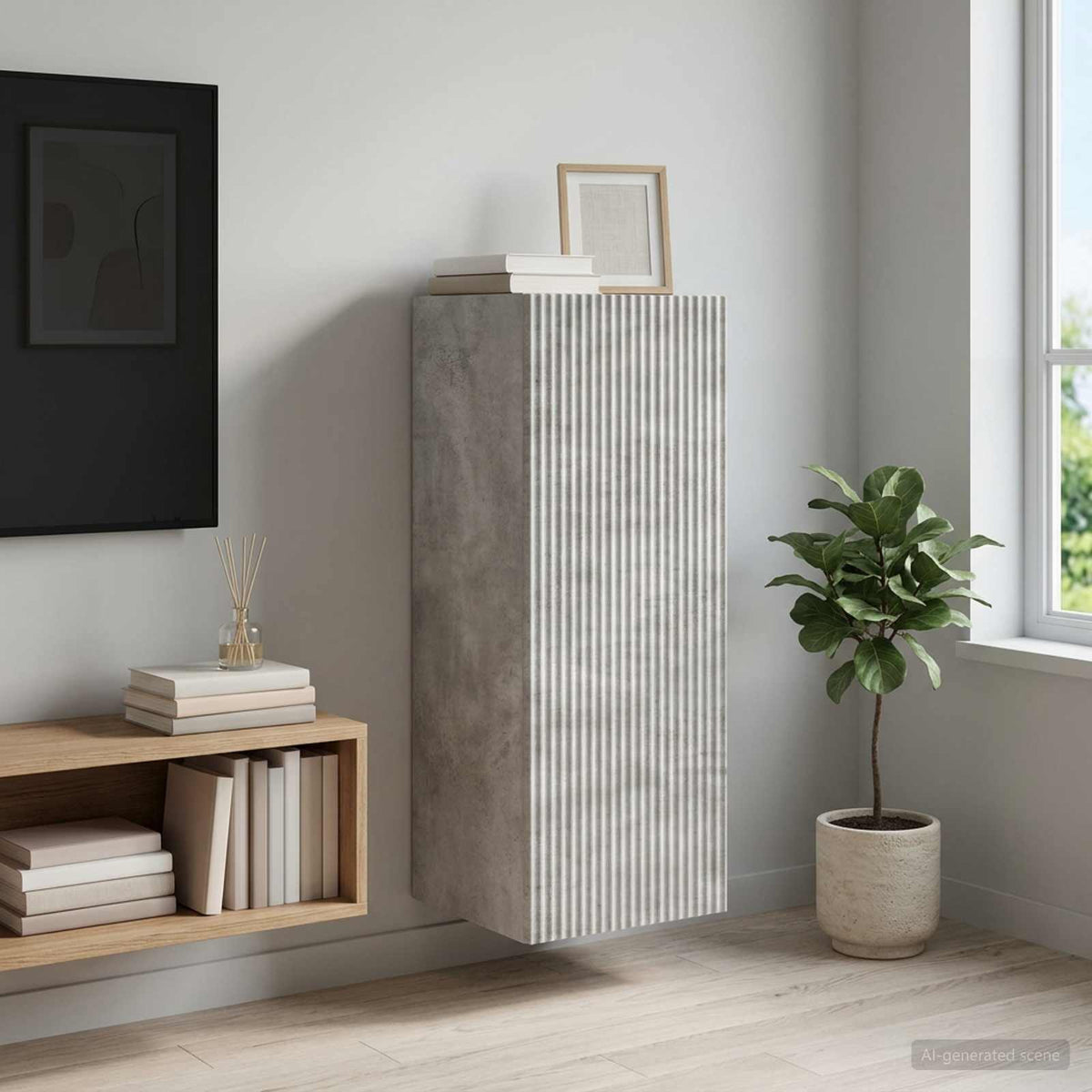 vidaXL Wall-Mounted Cabinet Engineered Wood Depth 34.5 cm