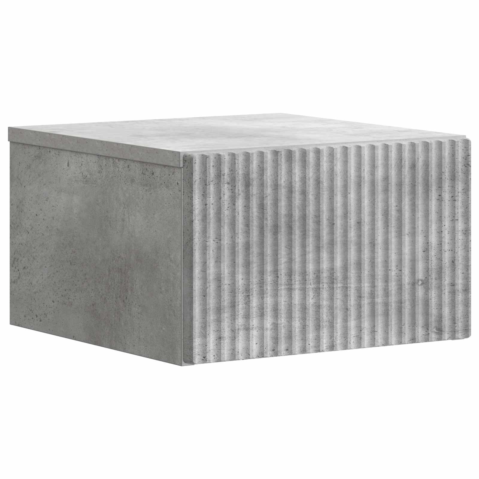 vidaXL Wall-Mounted Bedside Cabinet Concrete Grey 33 x 34.5 x 20 cm 2
