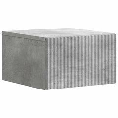 vidaXL Wall-Mounted Bedside Cabinet Concrete Grey 33 x 34.5 x 20 cm 2