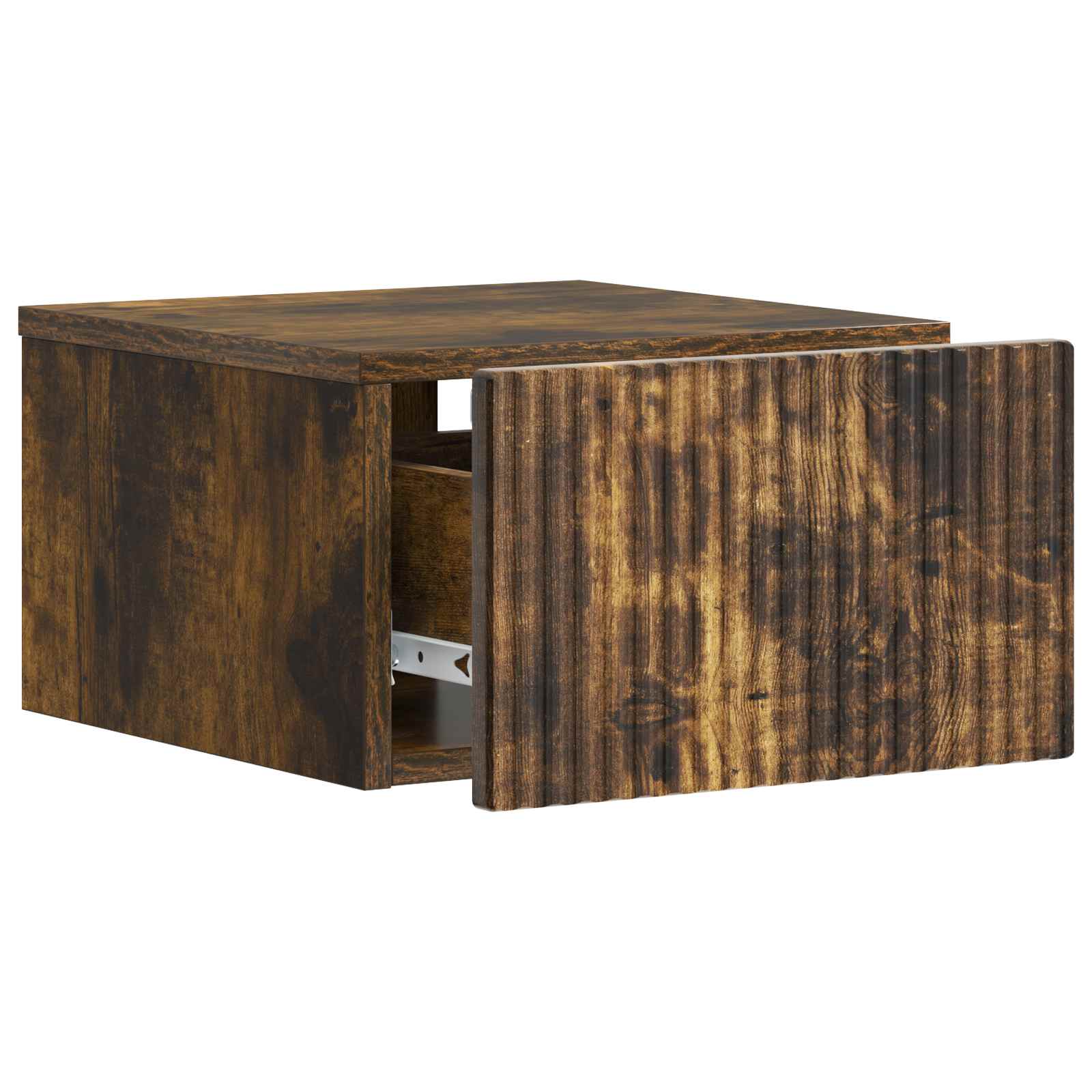 vidaXL Wall-Mounted Bedside Cabinet Smoked Oak 33 x 34.5 x 20 cm 4