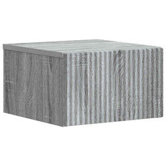 vidaXL Wall-Mounted Bedside Cabinet Grey Sonoma 33 x 34.5 x 20 cm 2