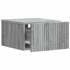 vidaXL Wall-Mounted Bedside Cabinet Grey Sonoma 33 x 34.5 x 20 cm 4