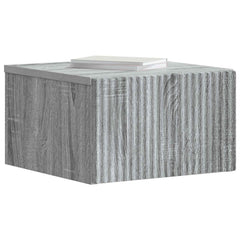 vidaXL Wall-Mounted Bedside Cabinet Grey Sonoma 33 x 34.5 x 20 cm 3